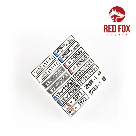 1/24 Arabic License Plates vol.01 - Red Fox Studio RFSQS-24021