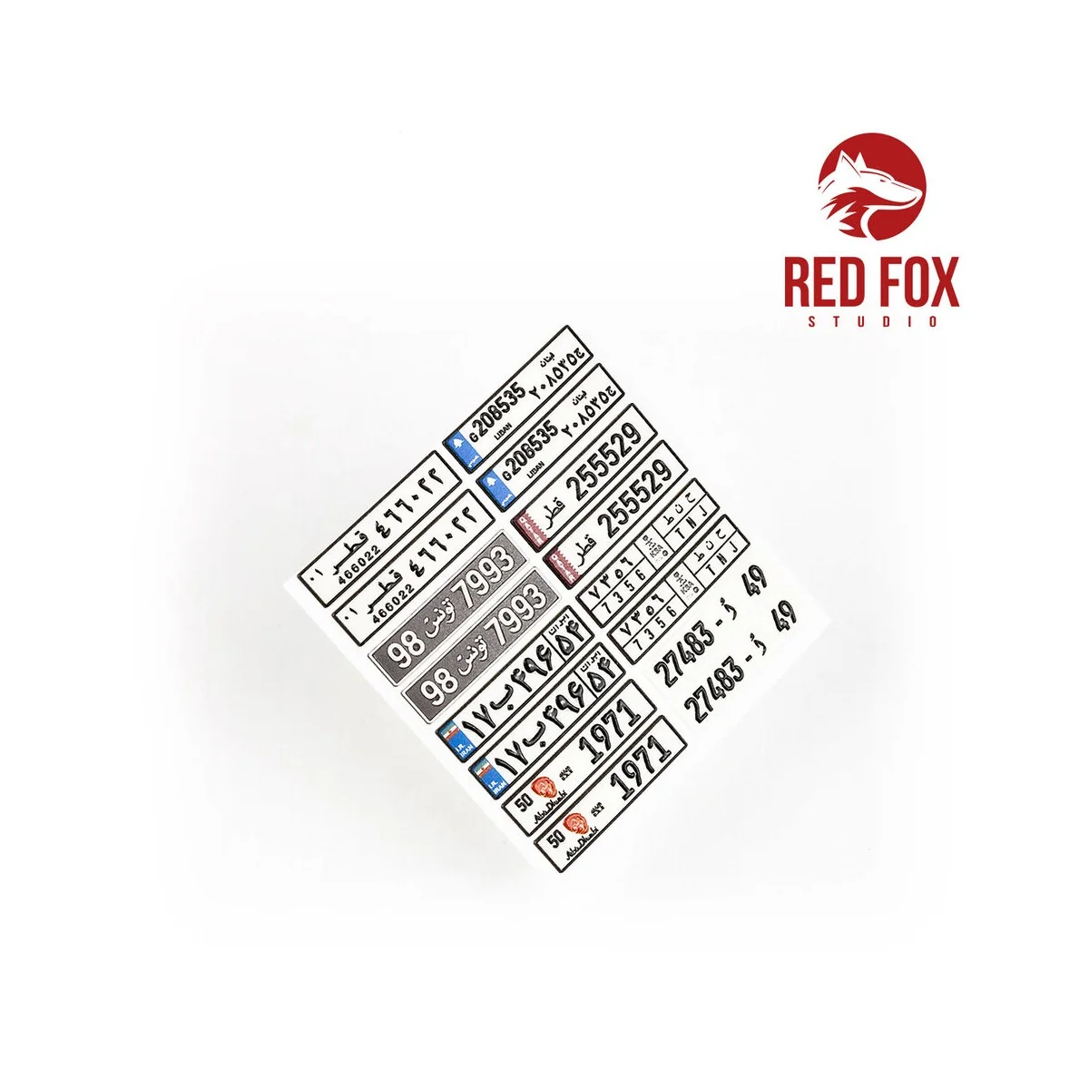 1/24 Arabic License Plates vol.01, 1/48 - Red Fox Studio RFSQS-24021