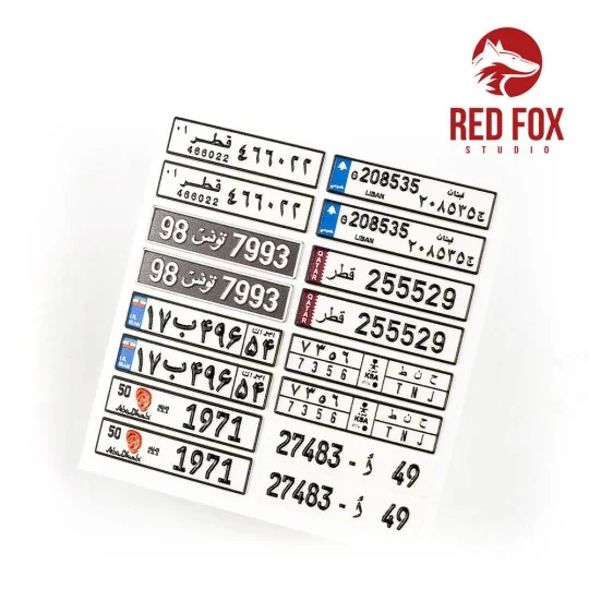 1/24 Arabic License Plates vol.01, 1/48 - Red Fox Studio RFSQS-24021