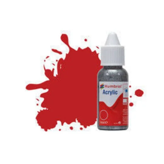 HUMBROL ACRYLIC DROPPER BOTTLE 14ML No 60 Scarlet - Matt - Humbrol ...