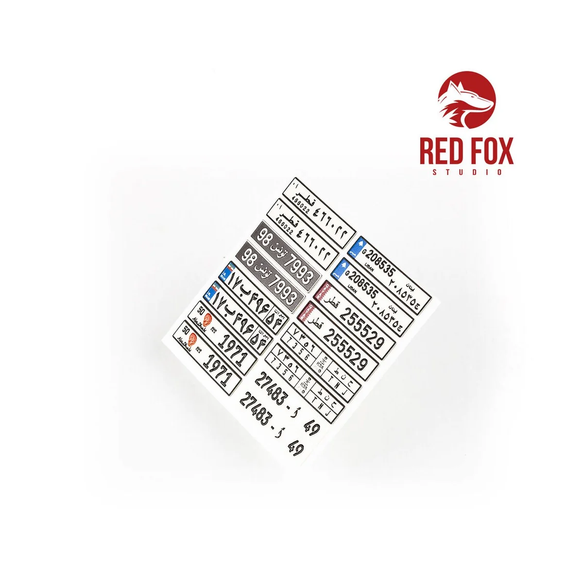 1/24 Arabic License Plates vol.01, 1/48 - Red Fox Studio RFSQS-24021