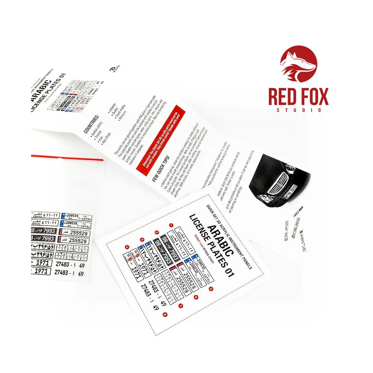 1/24 Arabic License Plates vol.01, 1/48 - Red Fox Studio RFSQS-24021