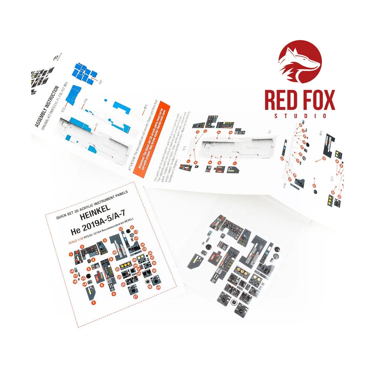 1/32 Heinkel He 219A-5/A-7 UHU (for Revell kit), 1/32 - Red Fox Stu...
