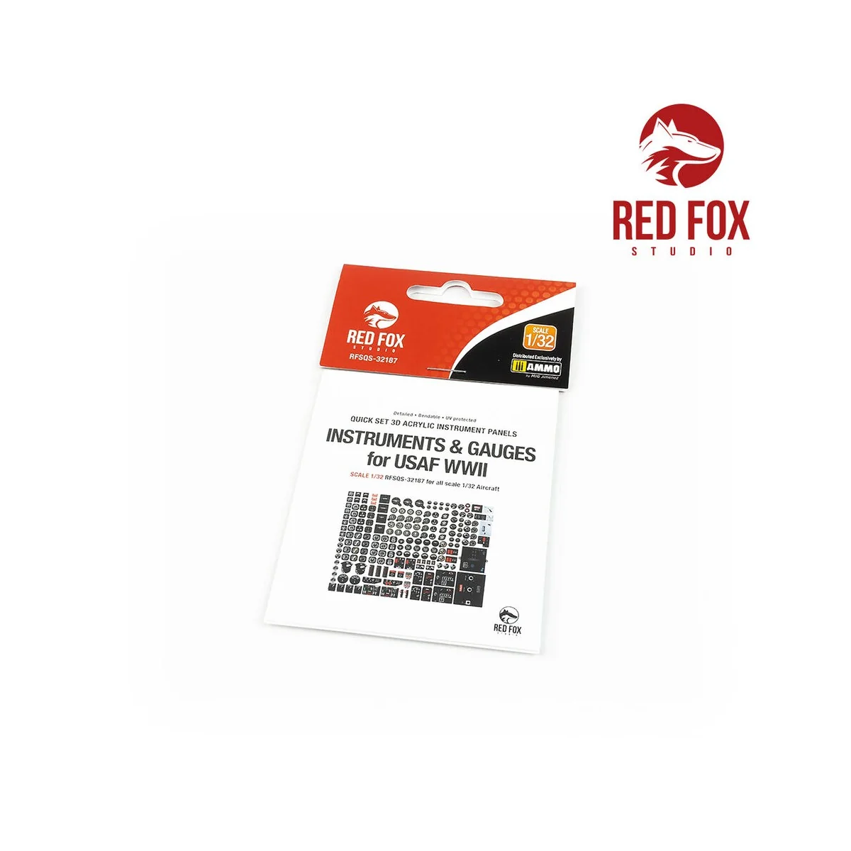 1/32 Instruments & gauges set for USAF WWII (Independent) - Red Fox...