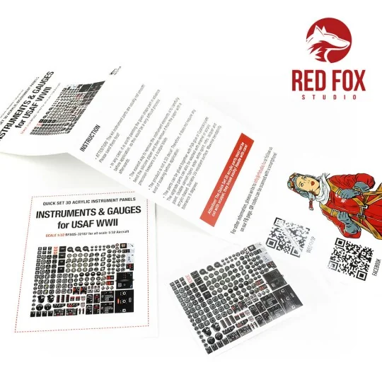 1/32 Instruments & gauges set for USAF WWII (Independent) - Red Fox...