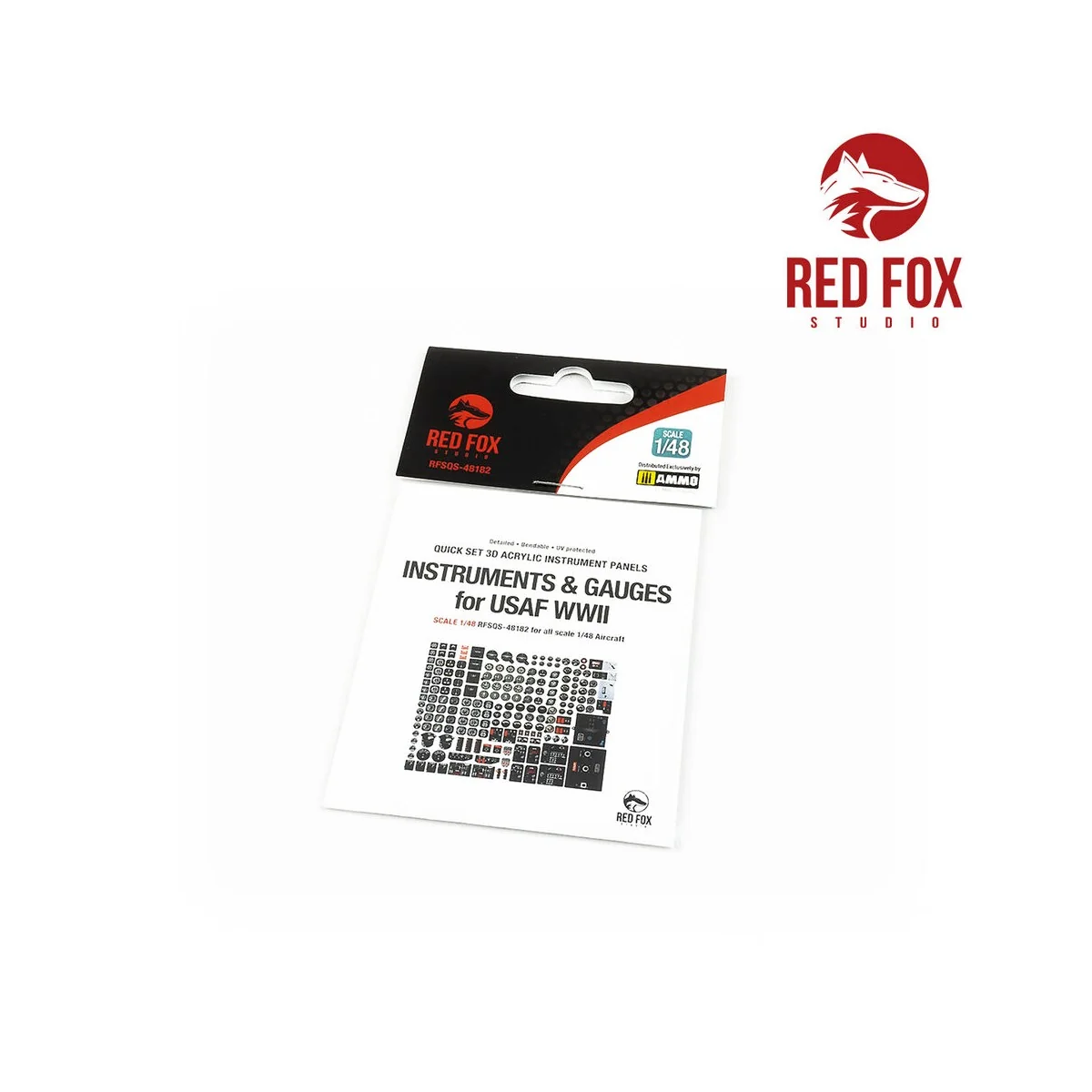 1/48 Instruments & gauges set for USAF WWII (Independent) - Red Fox...