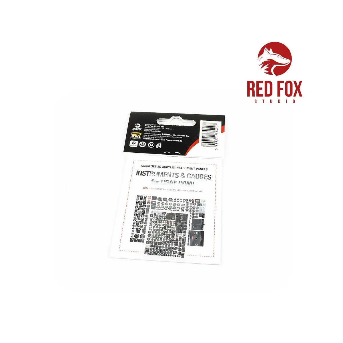 1/48 Instruments & gauges set for USAF WWII (Independent) - Red Fox...