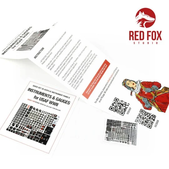 1/48 Instruments & gauges set for USAF WWII (Independent) - Red Fox...