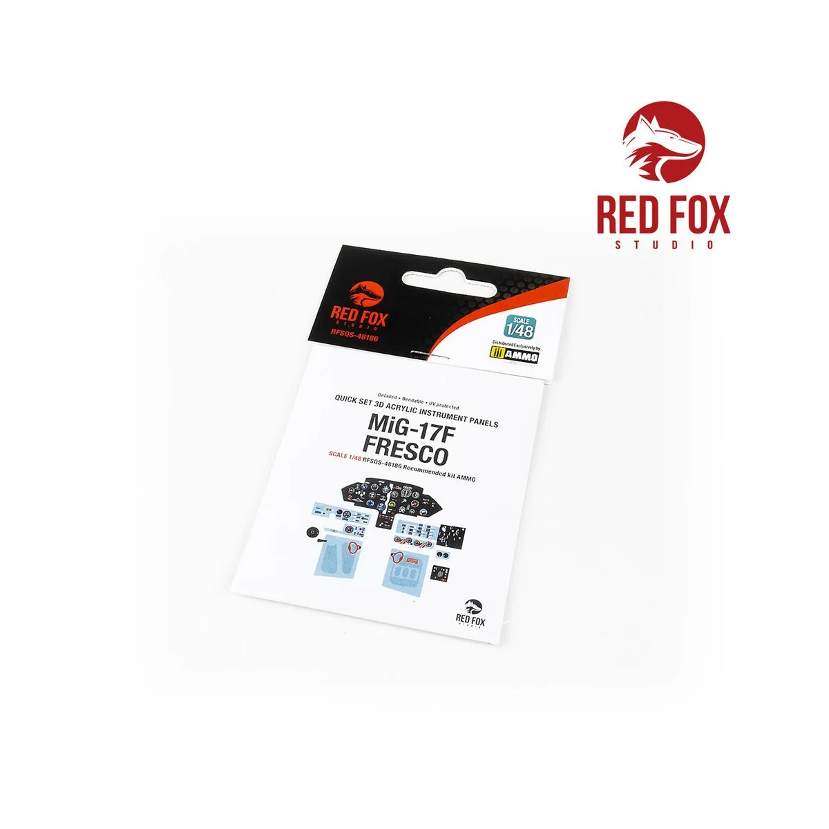 1/48 MIG 17F Fresco Quick Set 3D Acrylic Instrument Panels (for AMM...