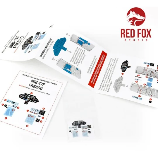 1/48 MIG 17F Fresco Quick Set 3D Acrylic Instrument Panels (for AMM...