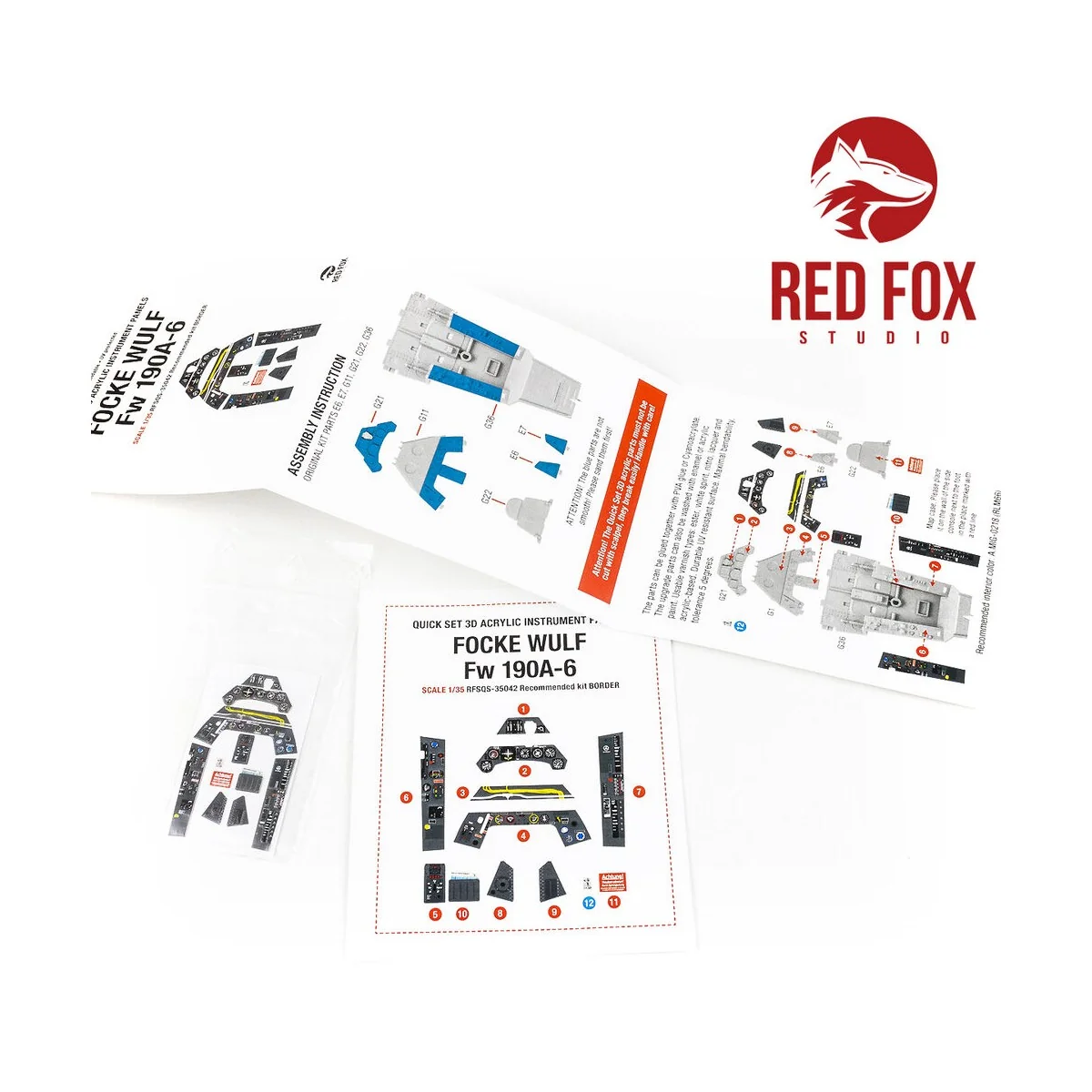 1/35 Fw 190A-6 with WGr.21 (for Border Model Kit), 1/35 - Red Fox S...