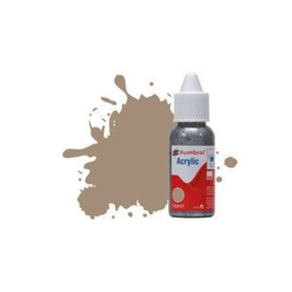 HUMBROL ACRYLIC DROPPER BOTTLE 14ML No 72 Khaki Drill Matt - Humbro...
