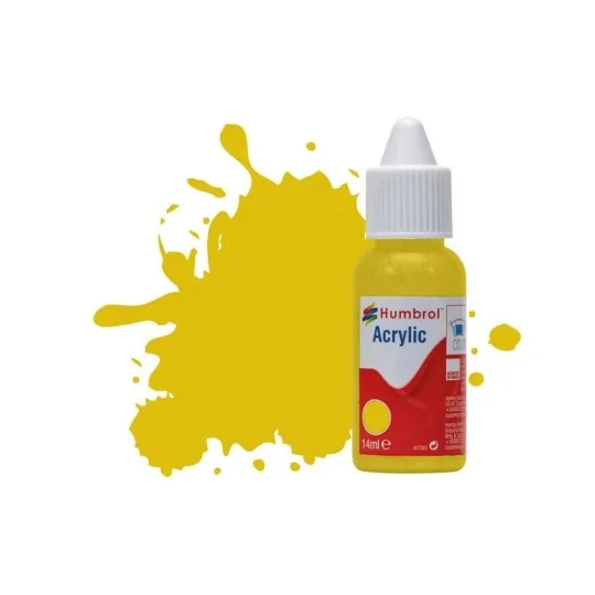 HUMBROL ACRYLIC DROPPER BOTTLE 14ML No 81 Pale Yellow Matt - Humbro...