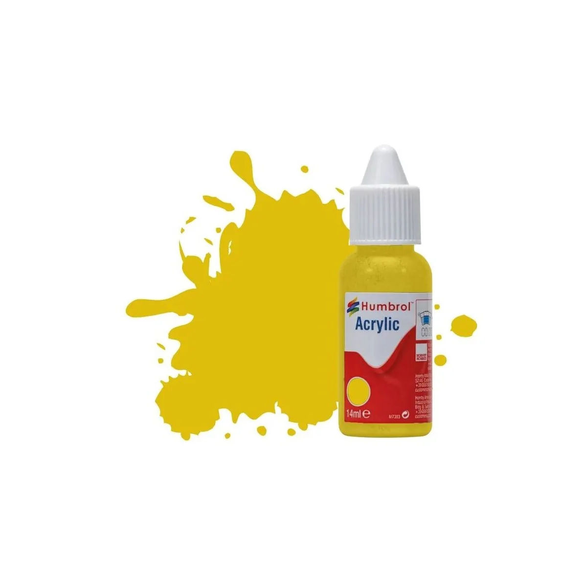 HUMBROL ACRYLIC DROPPER BOTTLE 14ML No 81 Pale Yellow Matt - Humbro...