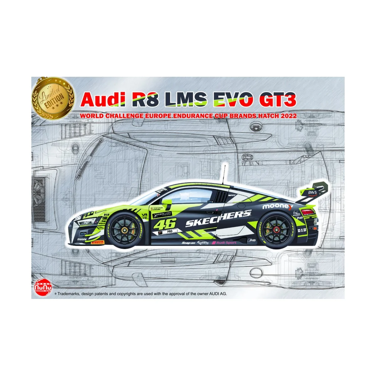 Audi R8 LMS GT3 World Challenge Europe Imola 2022, 1/24 - NUNU-BEEM... Audi R8 LMS GT3 World Challenge Europe Imola 2022, 1/24 - NUNU-BEEM...