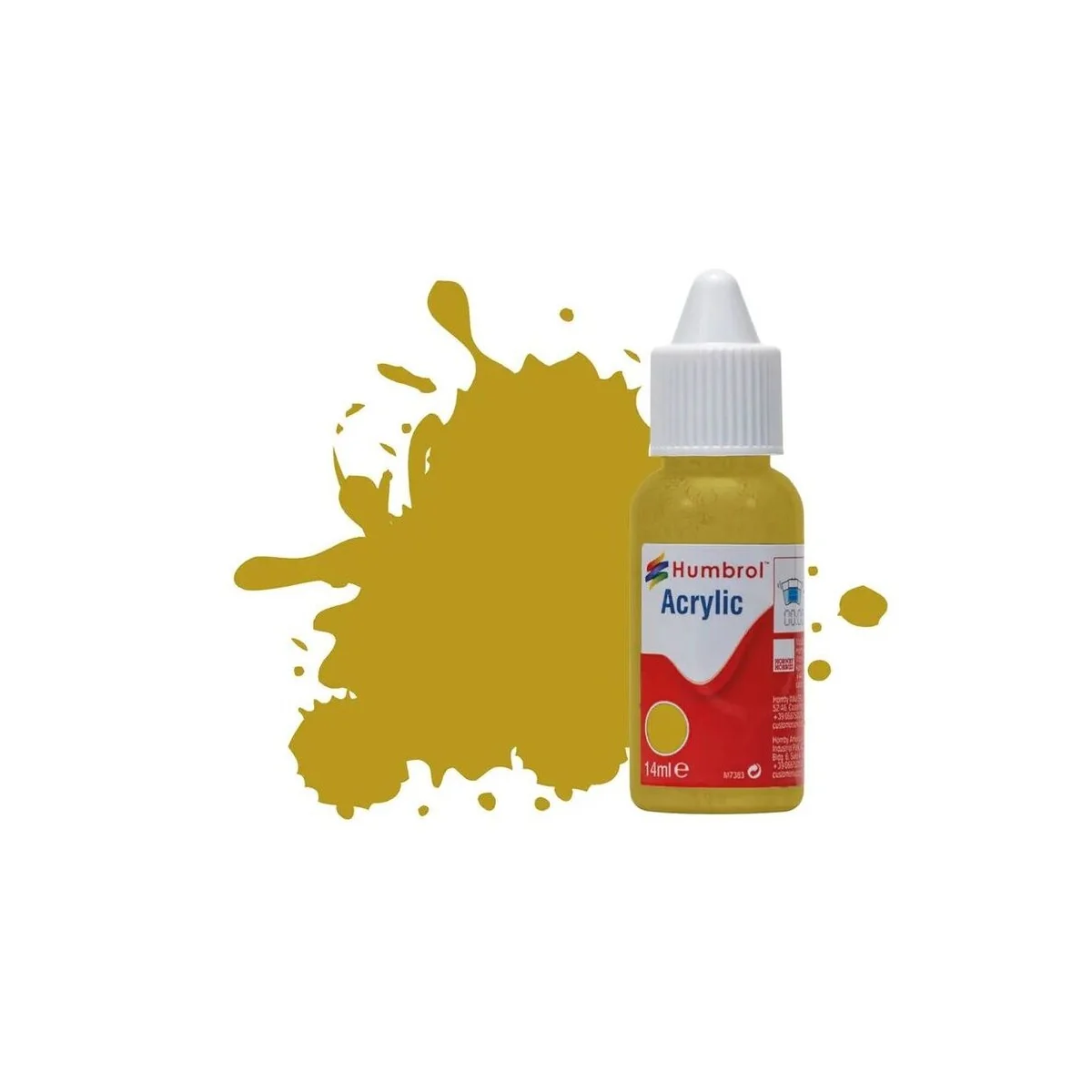 HUMBROL ACRYLIC DROPPER BOTTLE 14ML No 83 Ochre Matt - Humbrol DB0083 HUMBROL ACRYLIC DROPPER BOTTLE 14ML No 83 Ochre Matt - Humbrol DB0083
