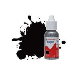 HUMBROL ACRYLIC DROPPER BOTTLE 14ML No 85 Black - Satin - Humbrol D...