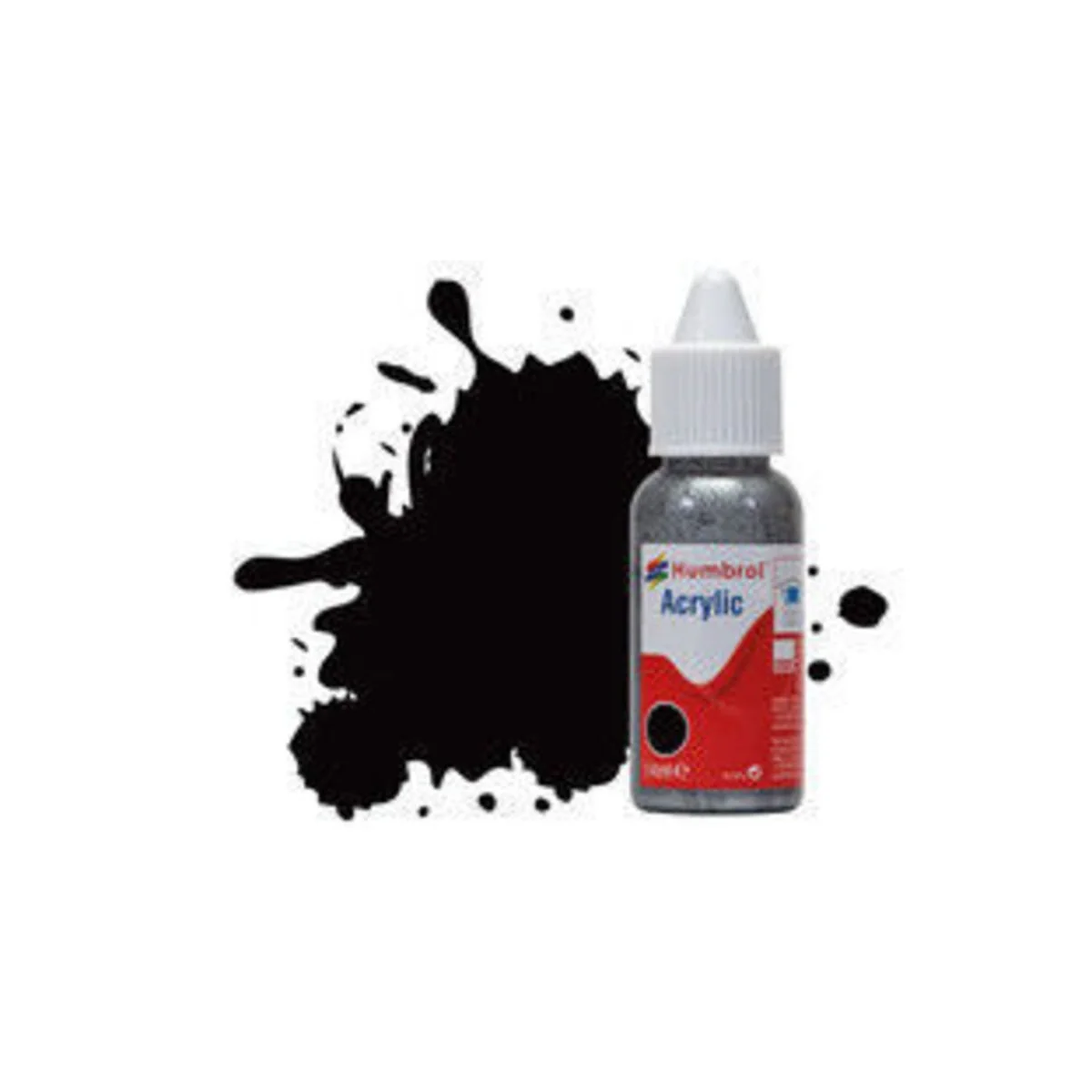 HUMBROL ACRYLIC DROPPER BOTTLE 14ML No 85 Black - Satin - Humbrol D...