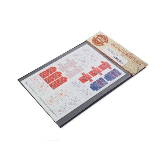 Cardboard Boxes - water and soda drinks, 1/35 - Matho Models 35013 Cardboard Boxes - water and soda drinks, 1/35 - Matho Models 35013