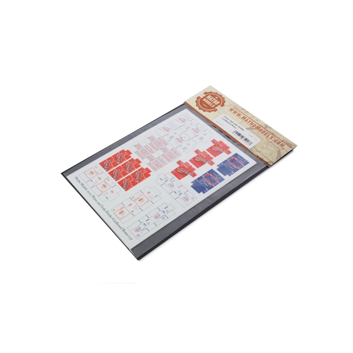 Cardboard Boxes - water and soda drinks - Matho Models 35013