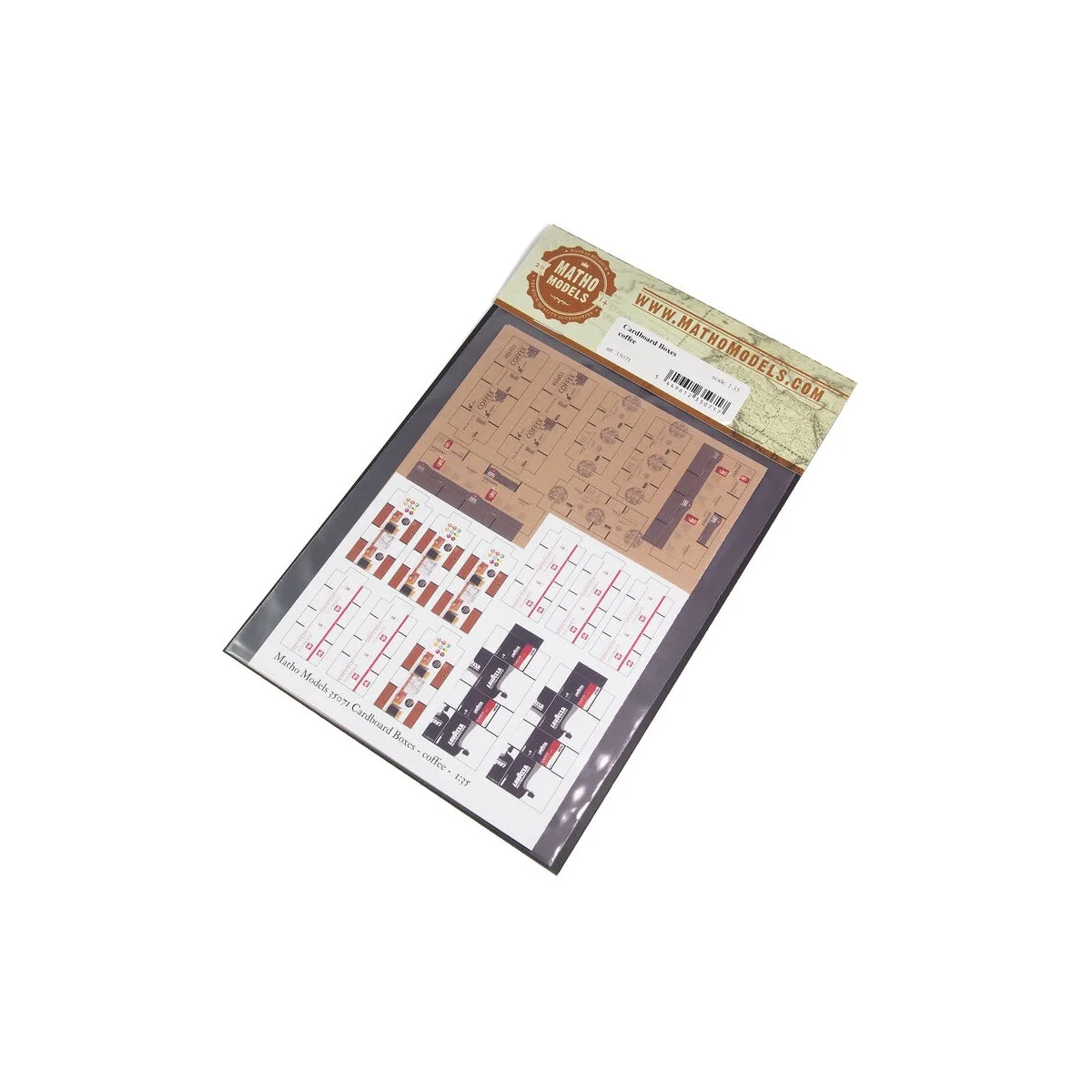 Cardboard Boxes - coffee - Matho Models 35071