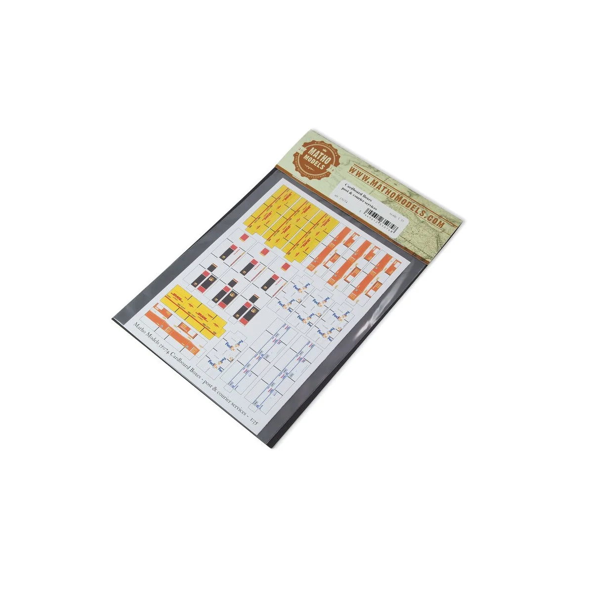 Cardboard Boxes - post & courier services, 1/35 - Matho Models 35074