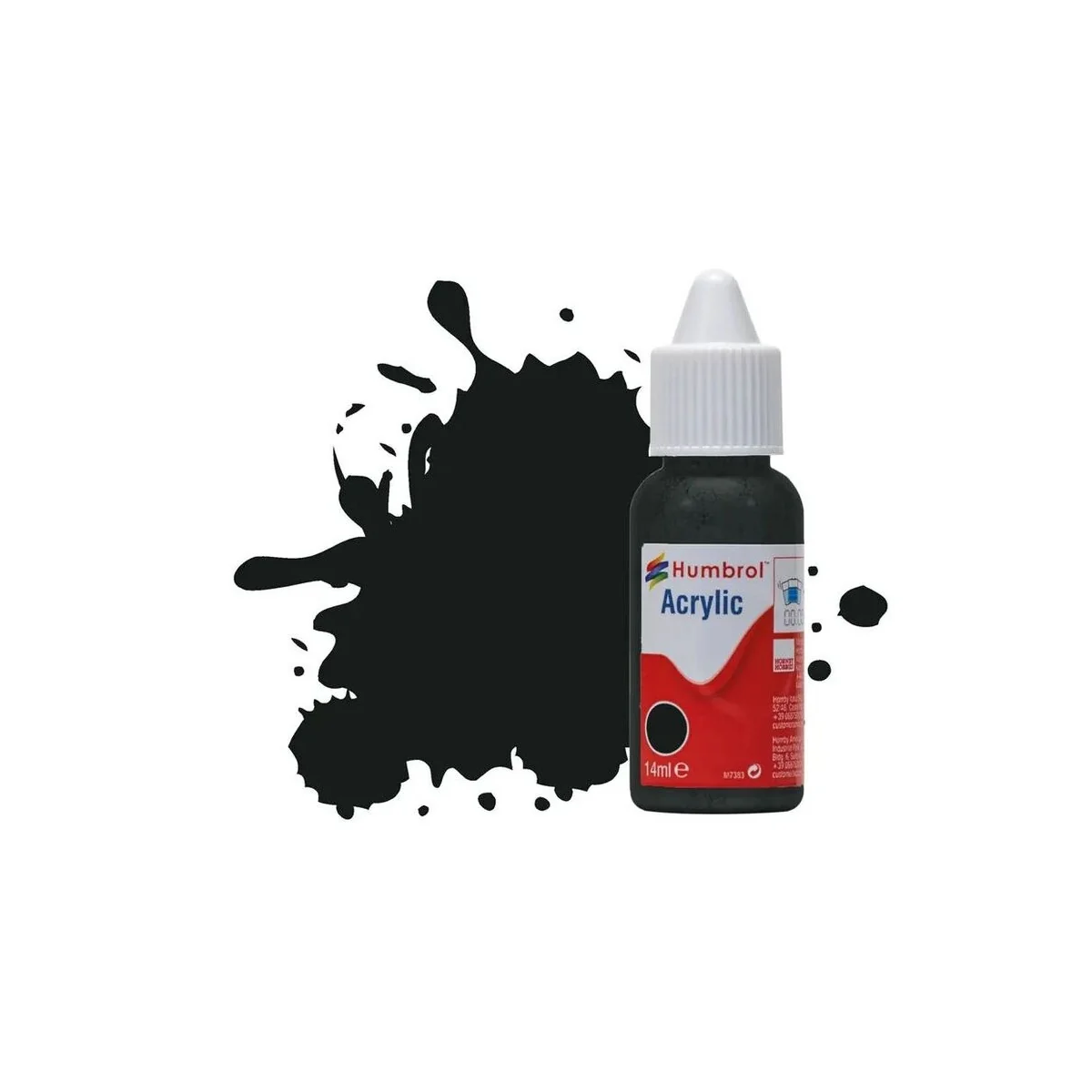 HUMBROL ACRYLIC DROPPER BOTTLE 14ML No 91 Black Green Matt - Humbro...