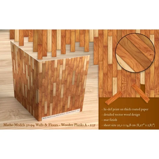 Walls & Floors - Wooden Planks A - Matho Models 35094
