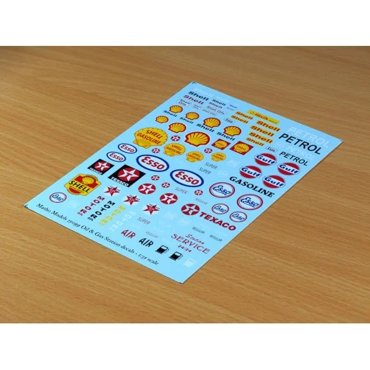 Oil & Gas Station decals - Matho Models 35099