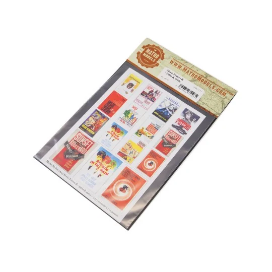 Movie Posters B - 1950s & 1960s, 1/35 - Matho Models 35103 Movie Posters B - 1950s & 1960s, 1/35 - Matho Models 35103