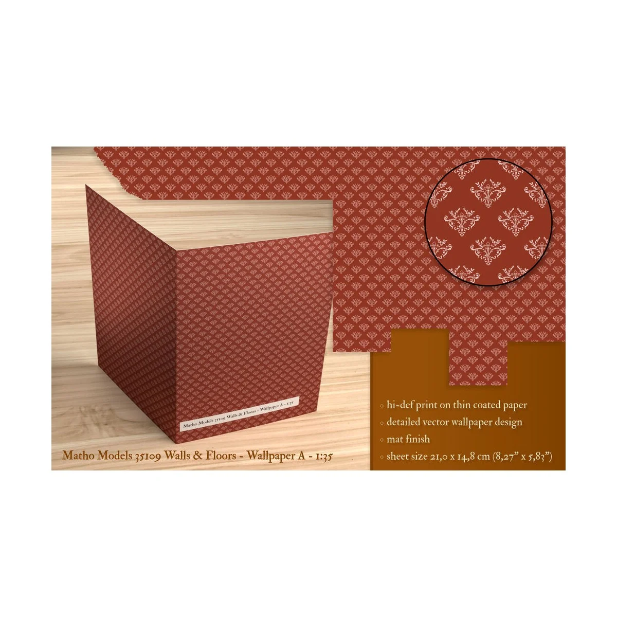 Walls & Floors - Wallpaper A, 1/35 - Matho Models 35109 Walls & Floors - Wallpaper A, 1/35 - Matho Models 35109