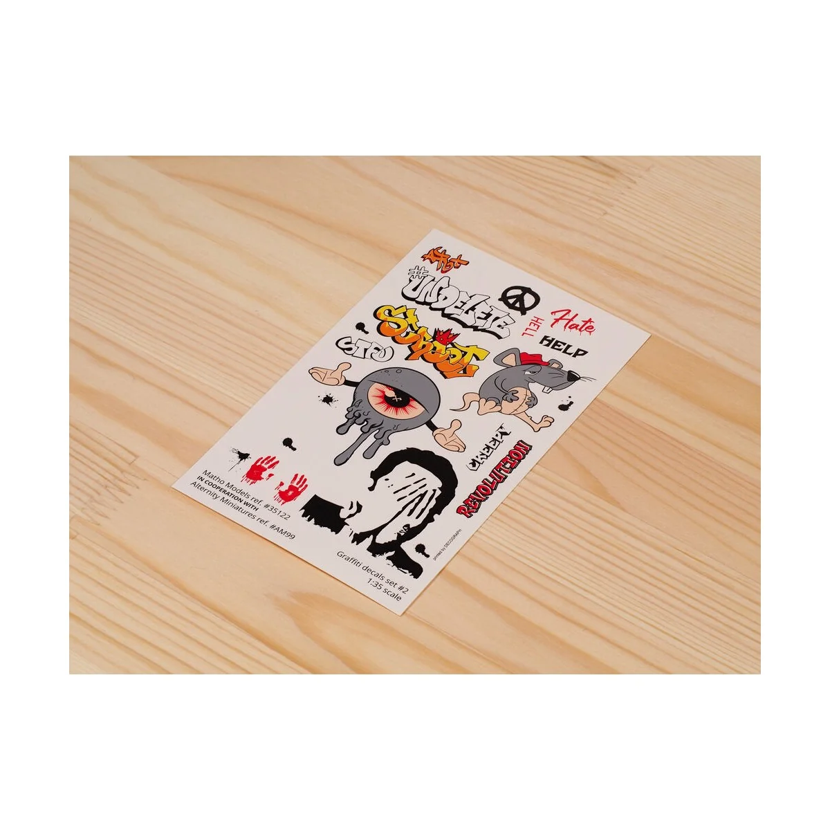 Graffiti decals set 2, 1/35 - Matho Models 35122