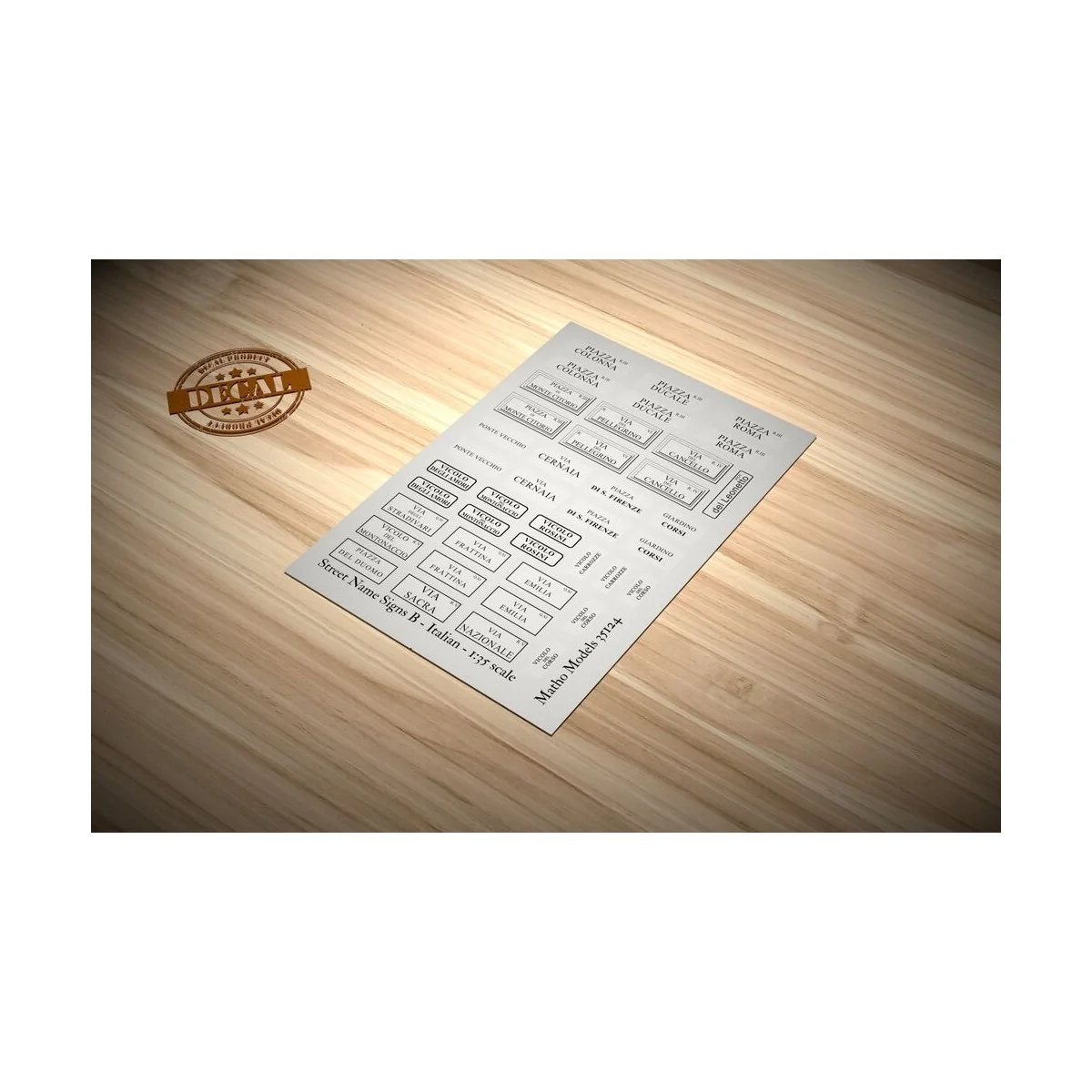 Street Name Signs B - Italian - Matho Models 35124