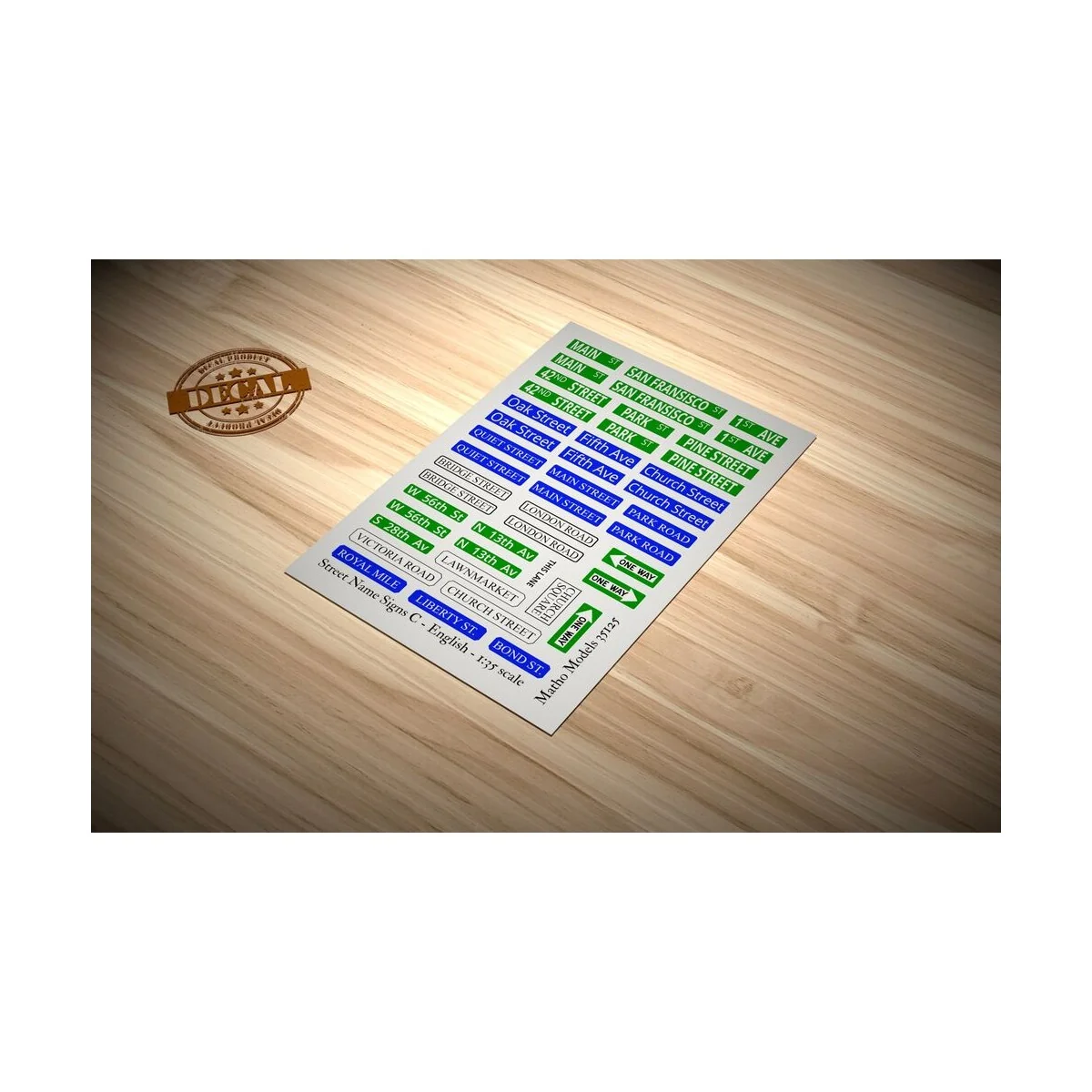 Street Name Signs C - English, 1/35 - Matho Models 35125