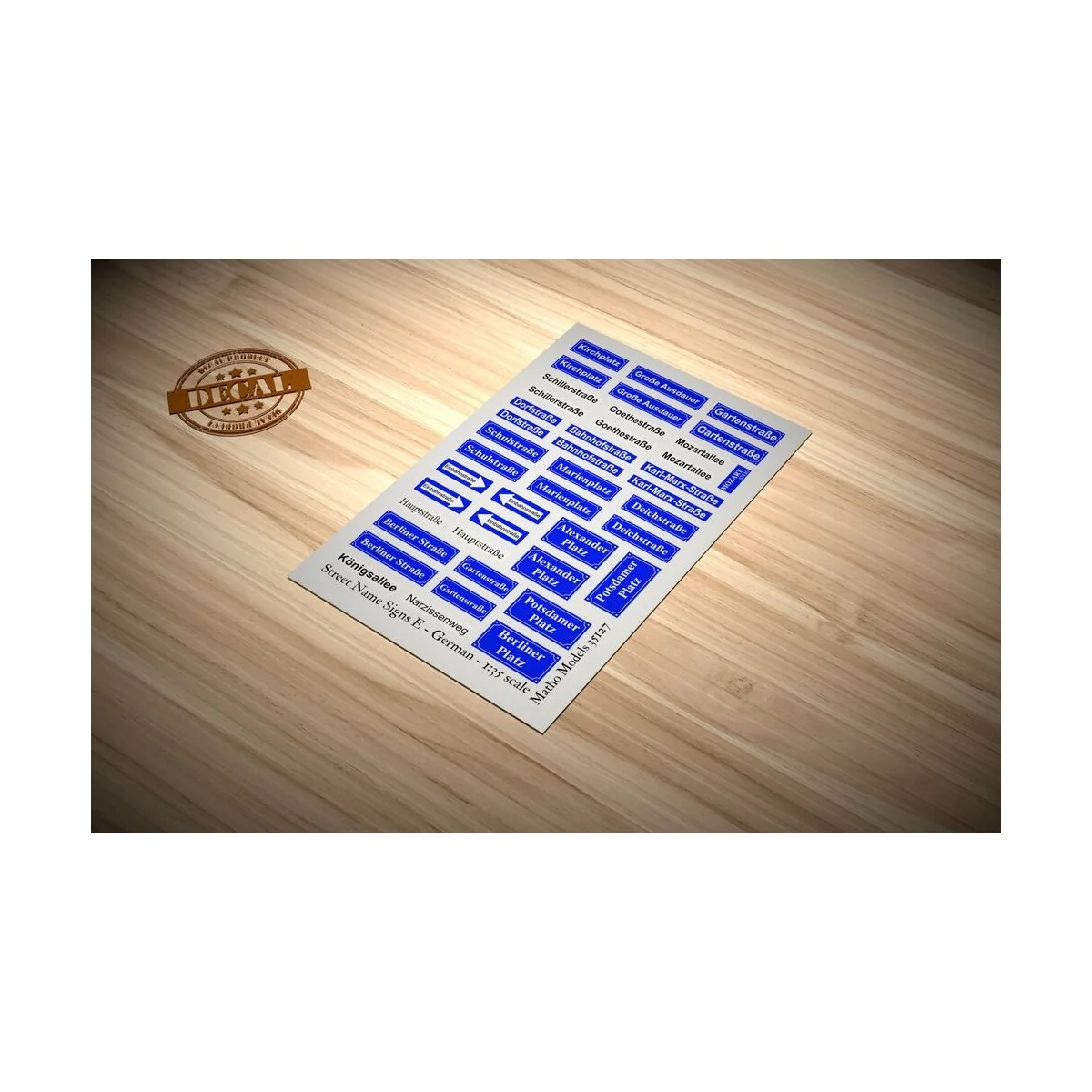 Street Name Signs E - German, 1/35 - Matho Models 35127