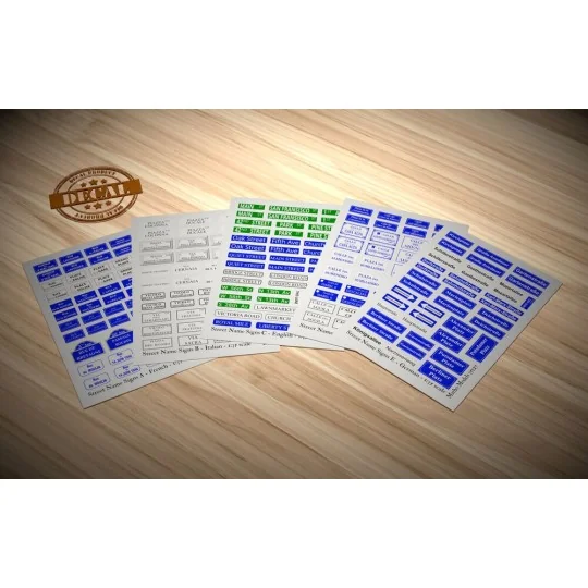 Street Name Signs - BIG SET, 1/35 - Matho Models 35128 Street Name Signs - BIG SET, 1/35 - Matho Models 35128