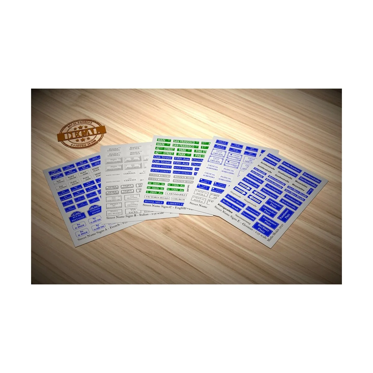 Street Name Signs - BIG SET - Matho Models 35128