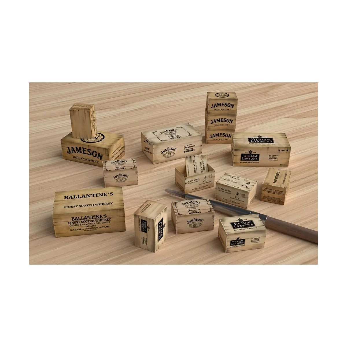 Wooden Crates: whiskey - Matho Models 35130