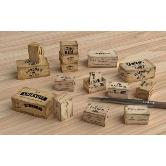 Wooden Crates: liquors - Matho Models 35131