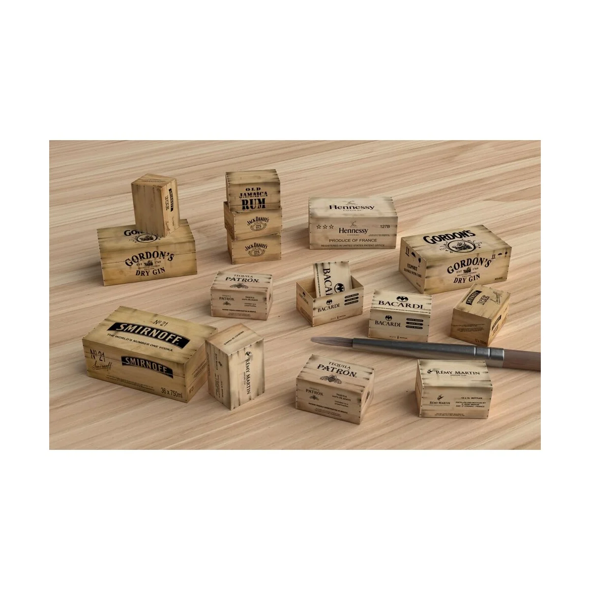 Wooden Crates: liquors - Matho Models 35131