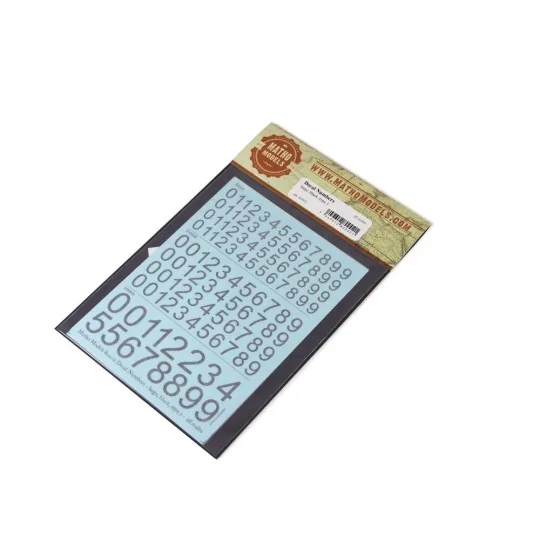 Decal Numbers - large, black, type 1 - Matho Models 80002