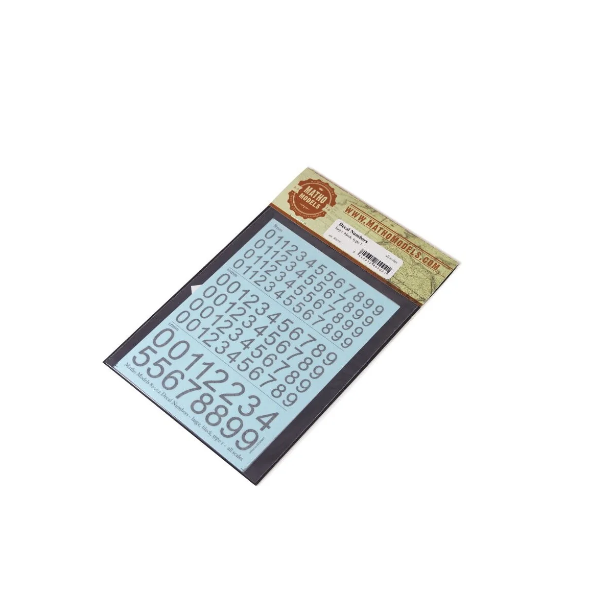 Decal Numbers - large, black, type 1 - Matho Models 80002