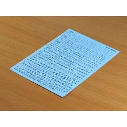 Decal Letters (lowercase) - black, 1-3mm - Matho Models 80012