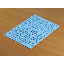 Decal Letters (lowercase) - black, 4-5mm - Matho Models 80013