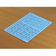 Decal Letters (lowercase) - black, 4-5mm - Matho Models 80013