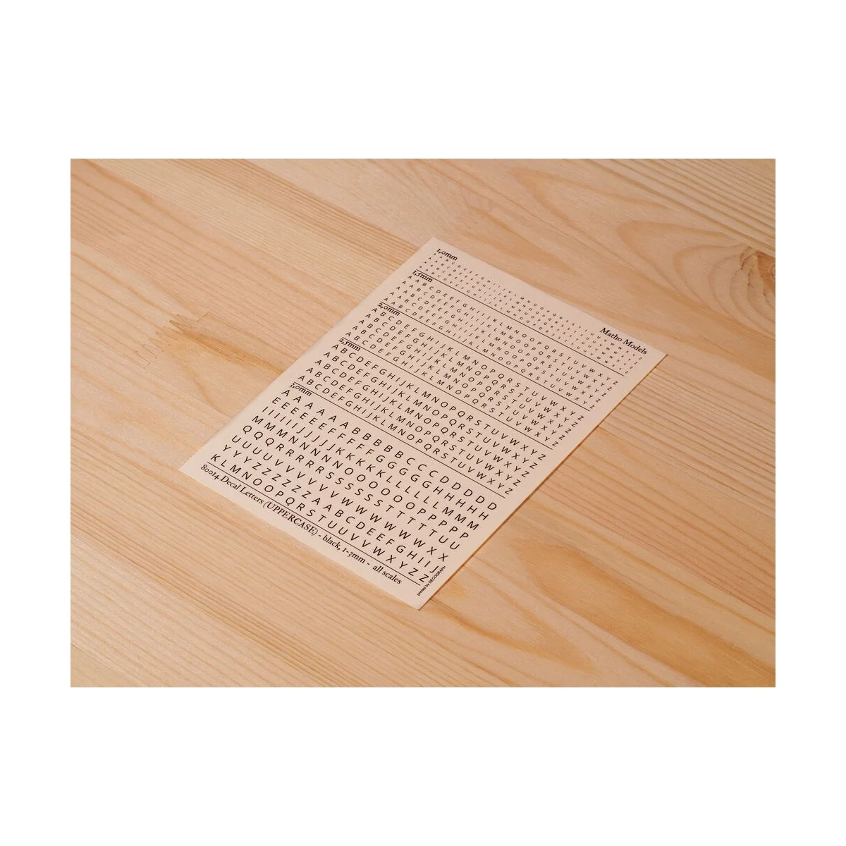 Decal Letters (UPPERCASE) - black, 1-3mm - Matho Models 80014