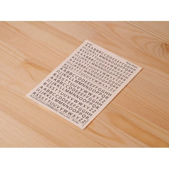 Decal Letters (UPPERCASE) - black, 4-5mm - Matho Models 80015