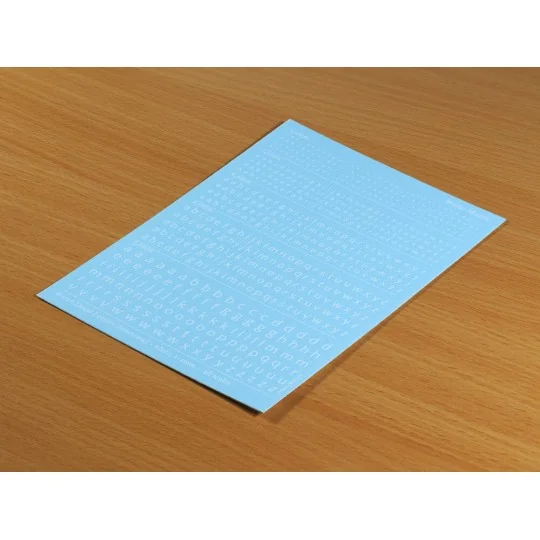 Decal Letters (lowercase) - white, 1-3mm - Matho Models 80016