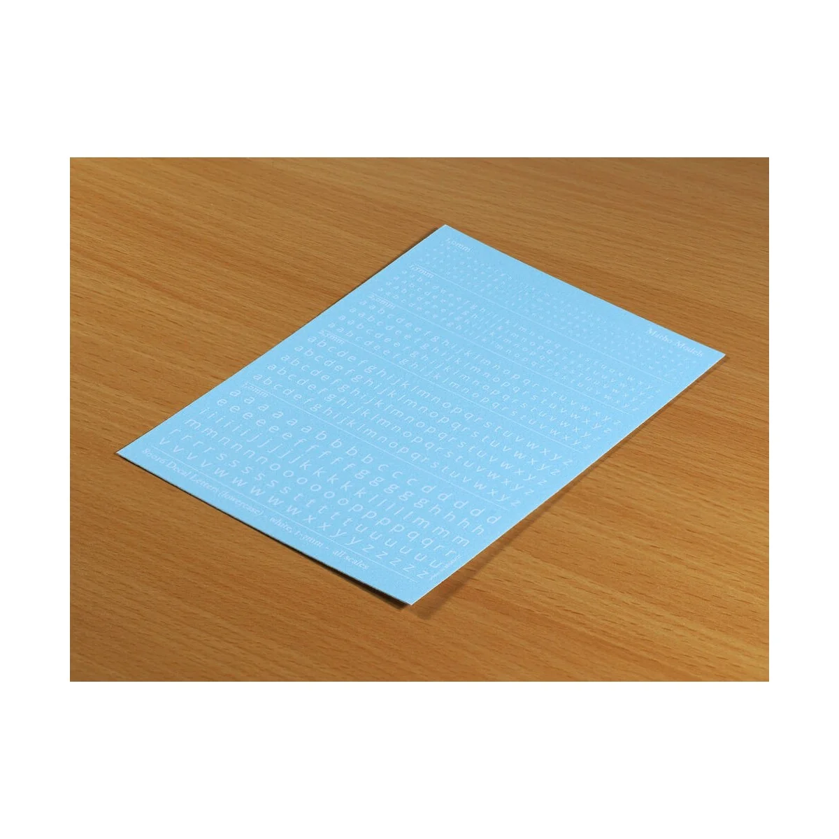 Decal Letters (lowercase) - white, 1-3mm - Matho Models 80016