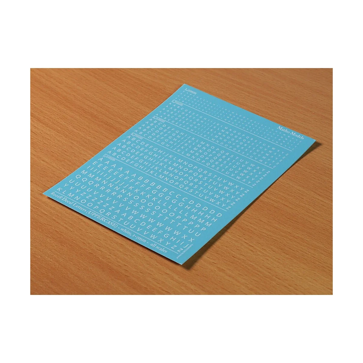 Decal Letters (UPPERCASE) - white, 1-3mm - Matho Models 80018